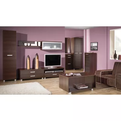 Úzka policová skriňa 50 cm ANDOVER - gaštan wenge