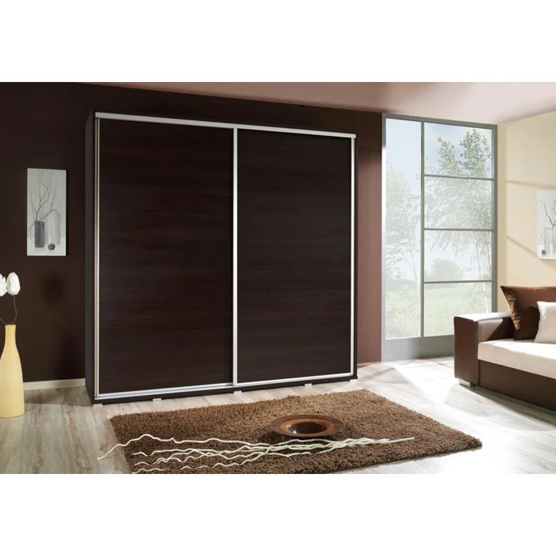 Široká šatníková skriňa 205 cm DANUBE 25 - gaštan wenge