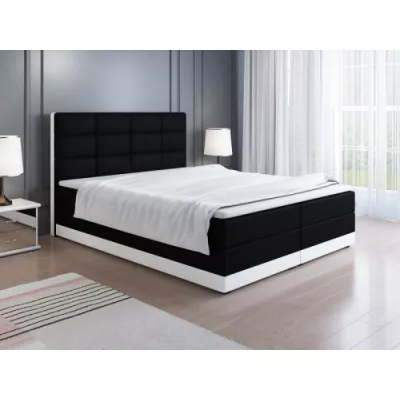 Čalúnená posteľ 200x200 LILLIANA 1 - čierna / biela