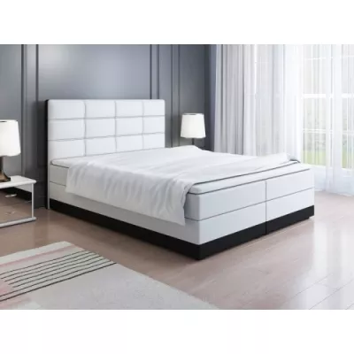 Čalúnená posteľ 200x200 LILLIANA 1 - biela / čierna