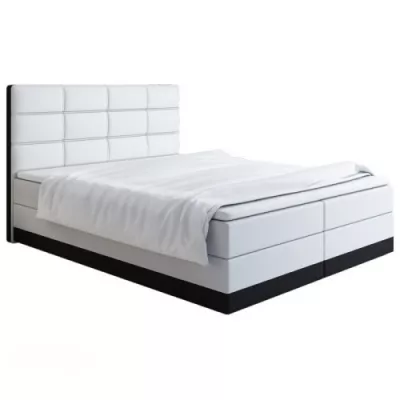 Čalúnená posteľ 200x200 LILLIANA 1 - biela / čierna