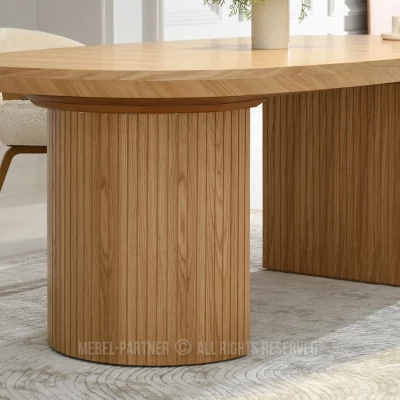 Oválny rozkladací stôl 200(300)x110 ANTOS - dub