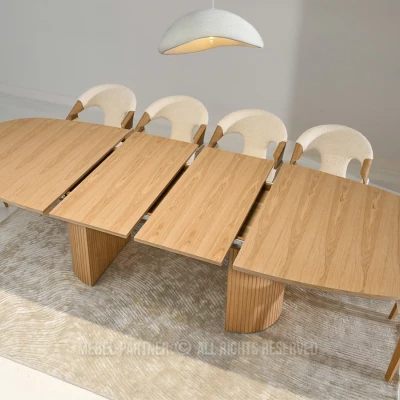 Oválny rozkladací stôl 200(300)x110 ANTOS - dub