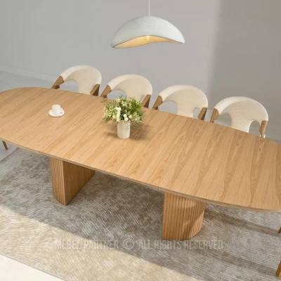Oválny rozkladací stôl 200(300)x110 ANTOS - dub