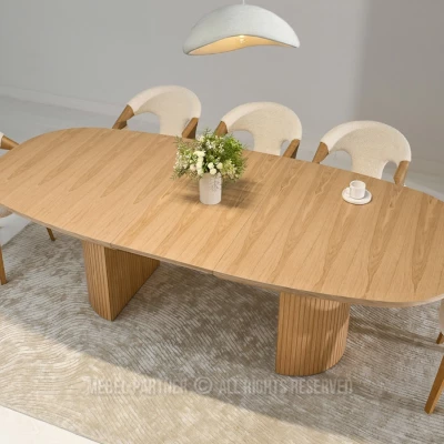 Oválny rozkladací stôl 200(300)x110 ANTOS - dub