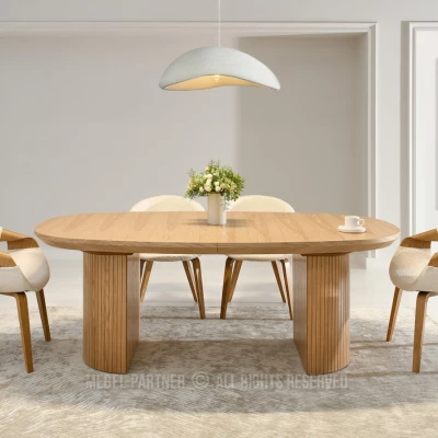Oválny rozkladací stôl 200(300)x110 ANTOS - dub