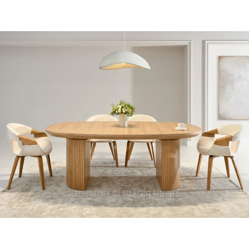Oválny rozkladací stôl 200(300)x110 ANTOS - dub