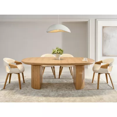 Oválny rozkladací stôl 200(300)x110 ANTOS - dub