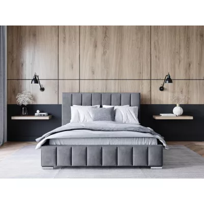 Čalúnená posteľ 180x200 MANUELA 1 s úložným priestorom - šedá