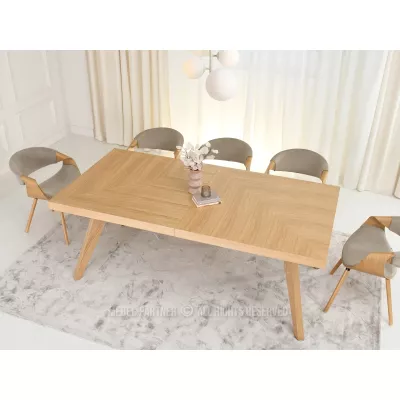 Rozkladací jedálenský stôl 200(300)x100 KABUDAL - dub