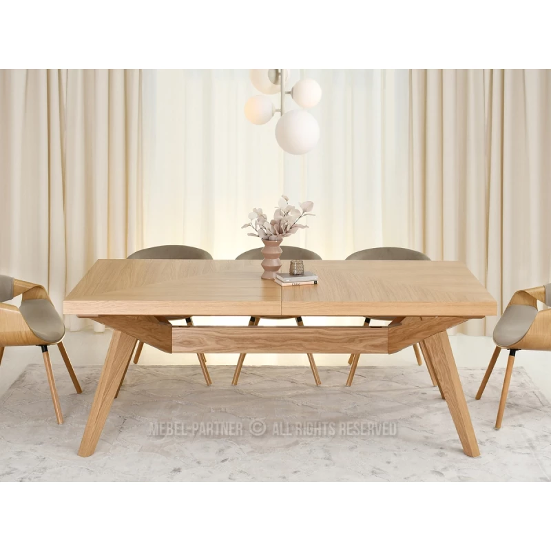 Rozkladací jedálenský stôl 200(300)x100 KABUDAL - dub