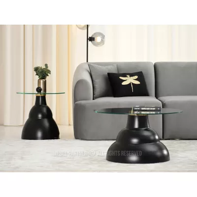 Set okrúhlych konferenčných stolíkov ANYA - čierny