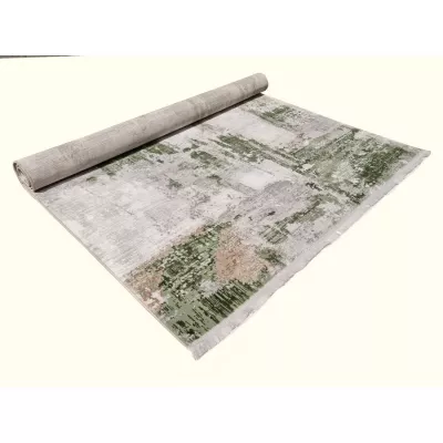 Obdĺžnikový kusový koberec 140x190 cm STEFANO - krémový / zelený