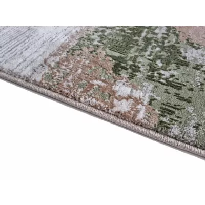 Obdĺžnikový kusový koberec 80x150 cm STEFANO - krémový / zelený