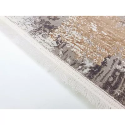 Obdĺžnikový koberec 80x150 cm STEFANO abstraktný - béžový / zlatý