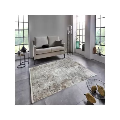 Obdĺžnikový kusový koberec 140x190 cm STEFANO - béžový / zlatý