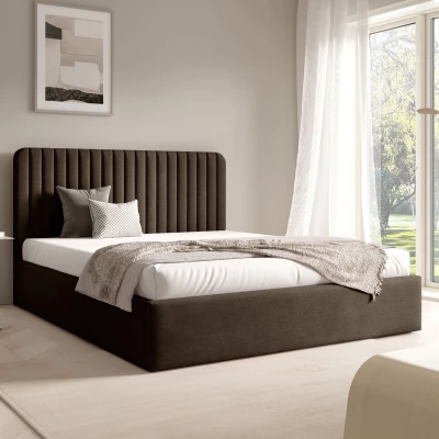 Manželská posteľ s úložným priestorom 160x200 TAISA 2 - hnedá