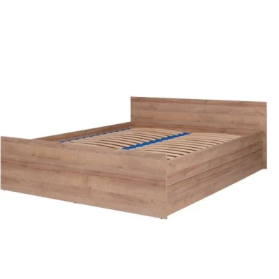 Manželská posteľ s roštom 140x200 LIONU - dub riviera