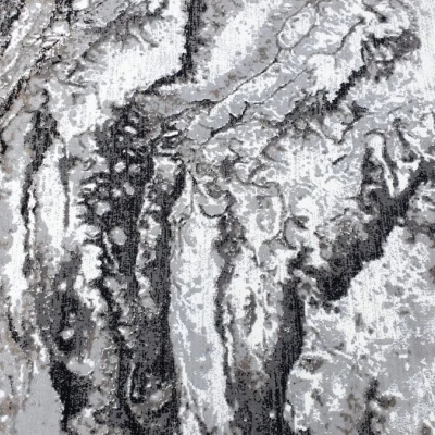 Oválny koberec 80x150 cm STEFANO - šedý / čierny