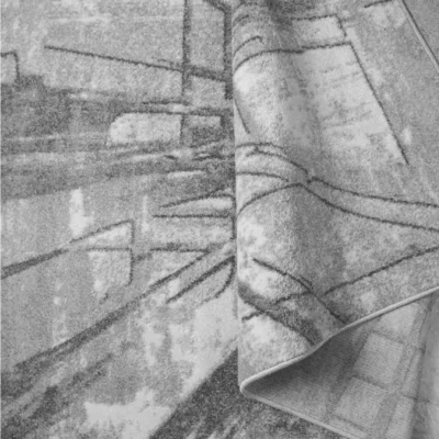 Abstraktný kusový koberec 240x330 cm ADALBERTO - šedý