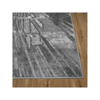 Abstraktný kusový koberec 240x330 cm ADALBERTO - šedý
