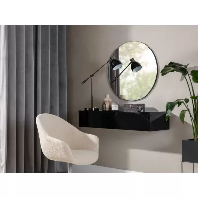 Okrúhle zrkadlo LILLIEN - čierne