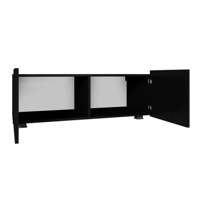 Závesný TV stolík CONNOR - čierny / čierny lesk