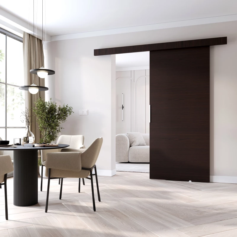 Posuvné dvere na stenu BARRET 1 - 76 cm, wenge
