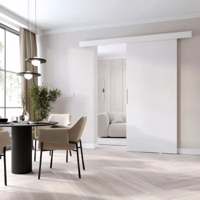 Posuvné dvere na stenu BARRET 1 - 86 cm, biele