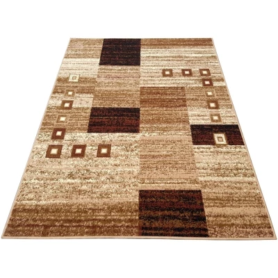 Geometrický koberec 50x90 cm LUKEN - béžový