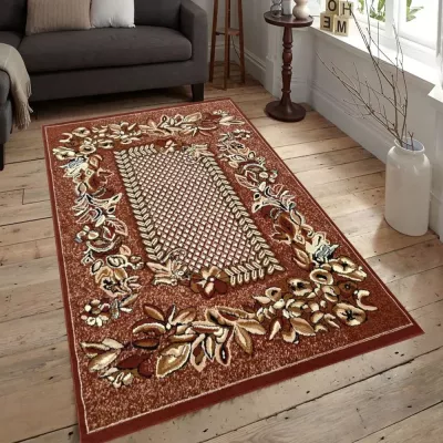 Vzorovaný koberec 50x90 cm LUKEN - hnedý