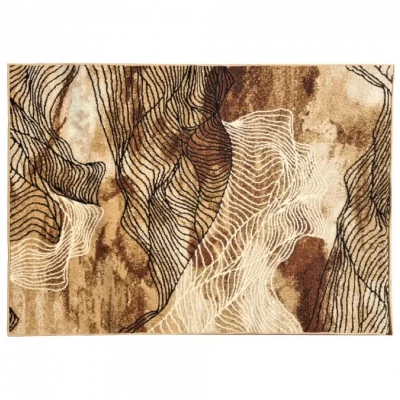 Moderný kusový koberec 50x90 cm LUKEN - béžový / hnedý
