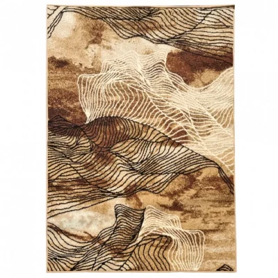 Moderný kusový koberec 50x90 cm LUKEN - béžový / hnedý