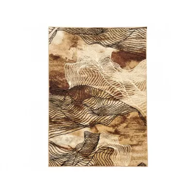 Moderný kusový koberec 50x90 cm LUKEN - béžový / hnedý