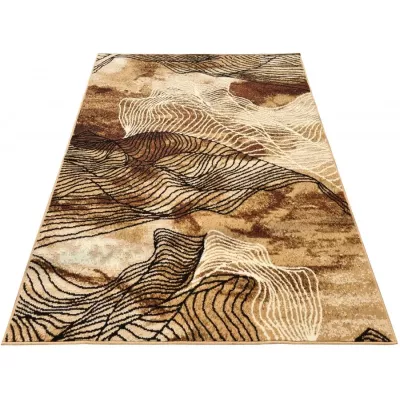 Moderný kusový koberec 50x90 cm LUKEN - béžový / hnedý