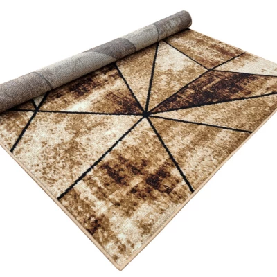 Geometrický kusový koberec 50x90 cm LUKEN - béžový