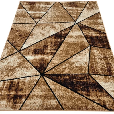 Geometrický kusový koberec 50x90 cm LUKEN - béžový
