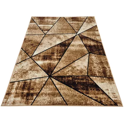 Geometrický kusový koberec 50x90 cm LUKEN - béžový