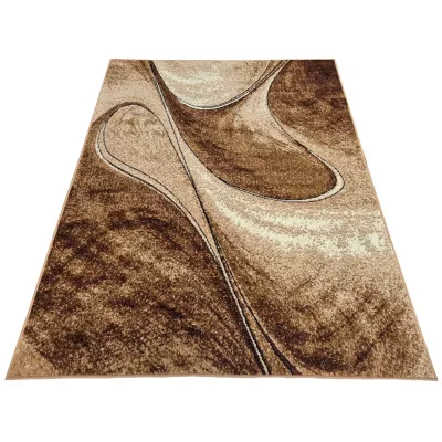 Abstraktný kusový koberec 50x90 cm LUKEN - béžový