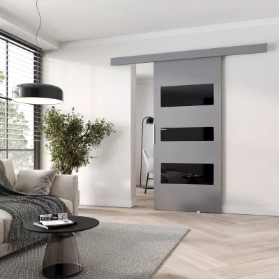 Interiérové dvere na stenu BARRET 3 - 76 cm, šedé
