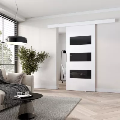 Posuvné dvere na stenu BARRET 5 - 86 cm, biele