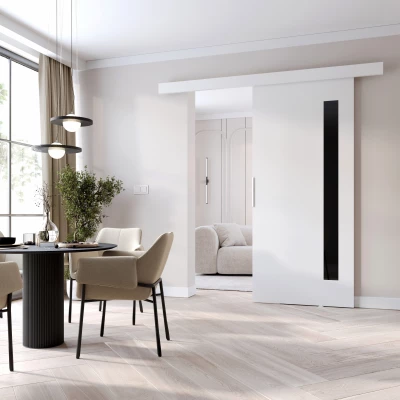 Interiérové dvere na stenu BARRET 7 - 106 cm, biele