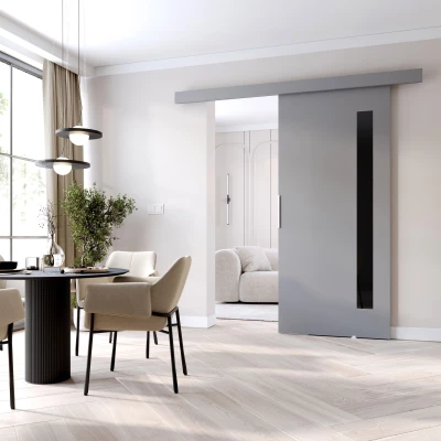 Interiérové dvere na stenu BARRET 7 - 106 cm, šedé