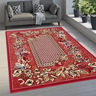 Vzorovaný koberec 50x90 cm LUKEN - červený
