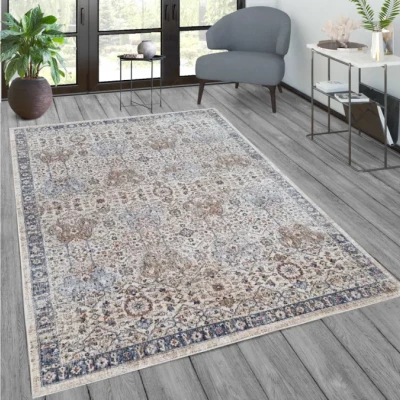 Orientálny koberec 140x190 cm FRANCO - modrý / viacfarebný
