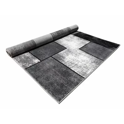 Kusový koberec 180x260 cm DEMIAN - šedý / čierny / biely