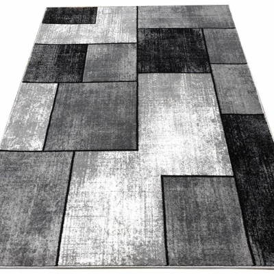 Kusový koberec 180x260 cm DEMIAN - šedý / čierny / biely