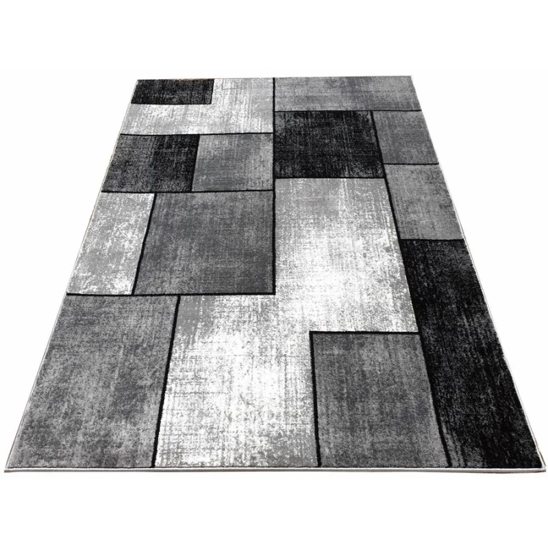 Kusový koberec 180x260 cm DEMIAN - šedý / čierny / biely