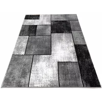 Kusový koberec 180x260 cm DEMIAN - šedý / čierny / biely