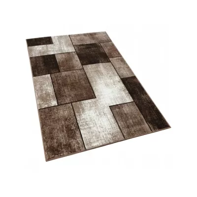 Geometrický kusový koberec 160x220 cm DEMIAN - hnedý / béžový